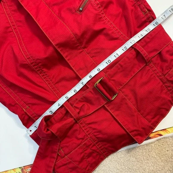 CAbi Red Belted Zip Front Utility Jacket Small - Picture 6 of 13